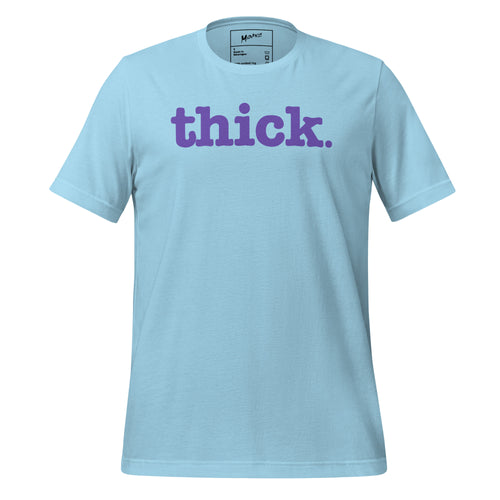 Thick Unisex T-Shirt - Purple Writing