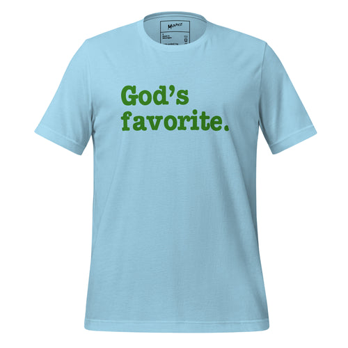 God's Favorite Unisex T-Shirt - Green Writing