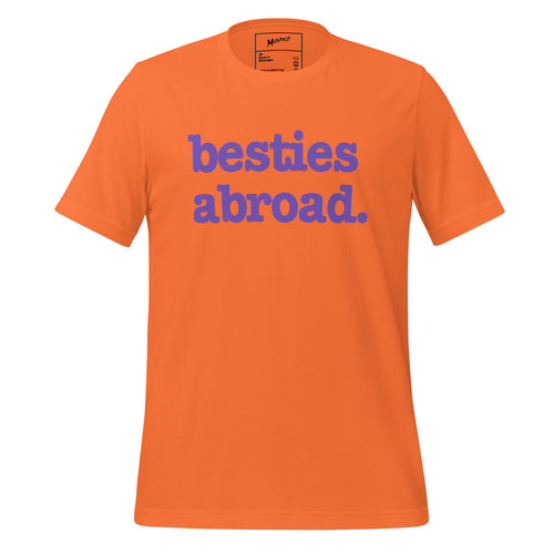 Besties Abroad Unisex T-Shirt -Purple Writing