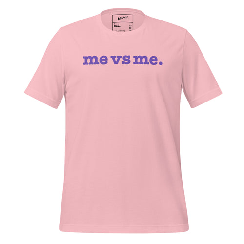 Me vs Me Unisex T-Shirt - Purple Writing