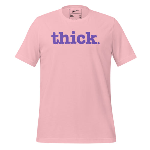 Thick Unisex T-Shirt - Purple Writing