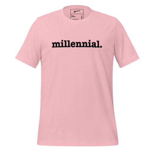 Millennial Unisex T-Shirt - Black Writing