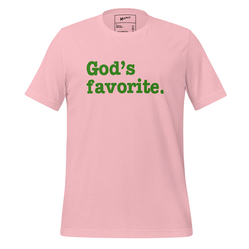 God's Favorite Unisex T-Shirt - Green Writing