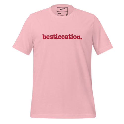 Bestiecation Unisex T-Shirt - Red Writing