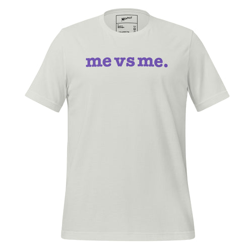 Me vs Me Unisex T-Shirt - Purple Writing