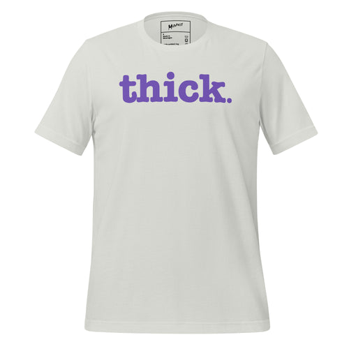 Thick Unisex T-Shirt - Purple Writing