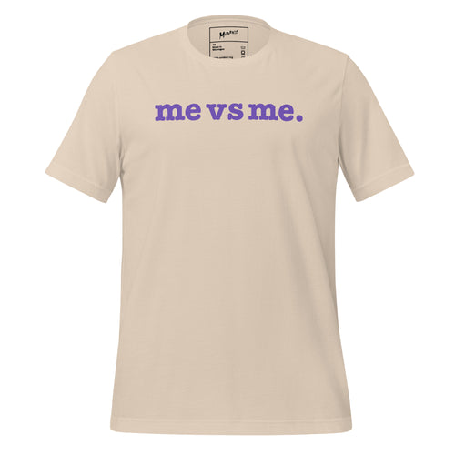 Me vs Me Unisex T-Shirt - Purple Writing