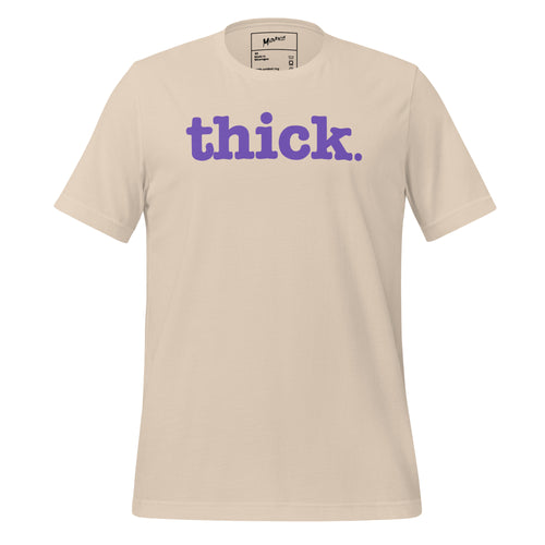 Thick Unisex T-Shirt - Purple Writing