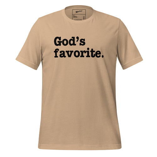 God's Favorite Unisex T-Shirt - Black Writing
