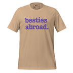 Besties Abroad Unisex T-Shirt -Purple Writing