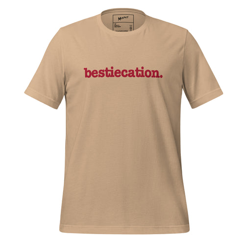 Bestiecation Unisex T-Shirt - Red Writing