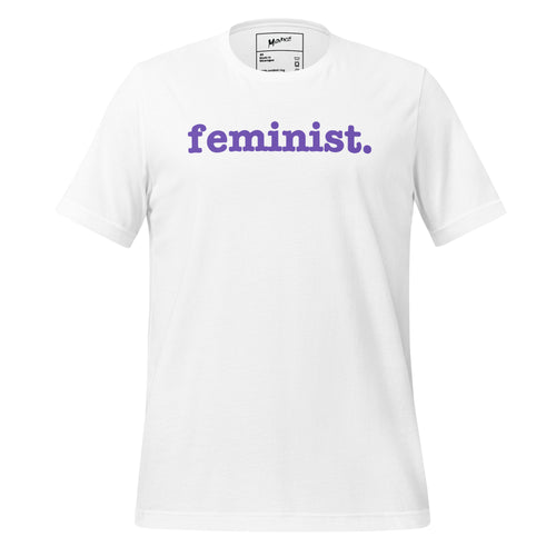 Feminist Unisex T-Shirt - Purple Writing