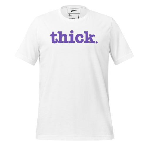 Thick Unisex T-Shirt - Purple Writing