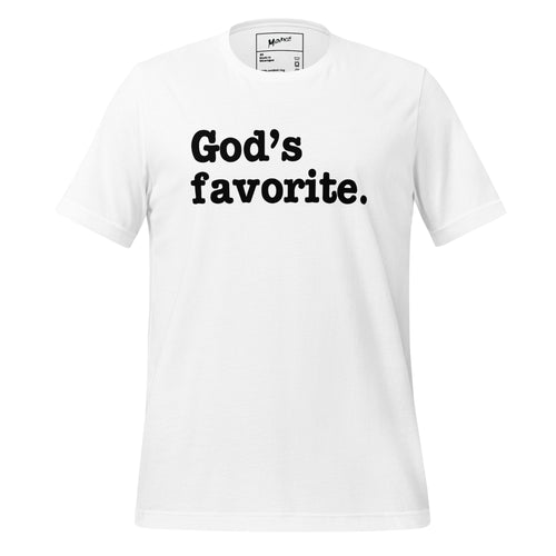 God's Favorite Unisex T-Shirt - Black Writing