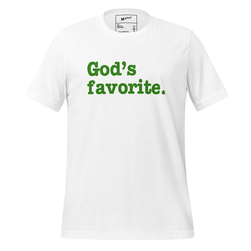 God's Favorite Unisex T-Shirt - Green Writing