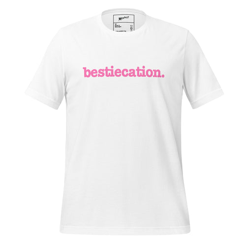 Bestiecation Unisex T-Shirt - Pink Writing