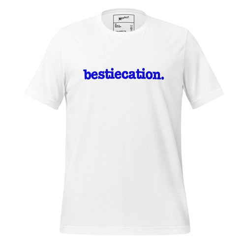 Bestiecation Unisex T-Shirt - Blue Writing