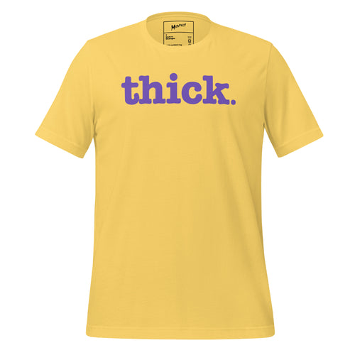 Thick Unisex T-Shirt - Purple Writing