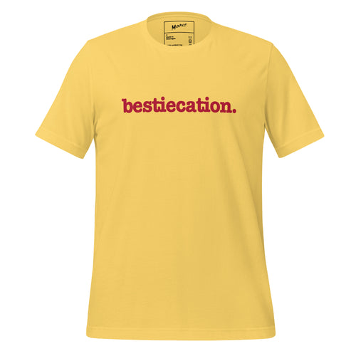 Bestiecation Unisex T-Shirt - Red Writing