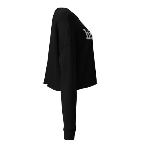 HBCU Crop Sweatshirt - Gray Writing