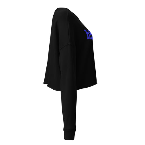 HBCU Crop Sweatshirt - Blue Writing