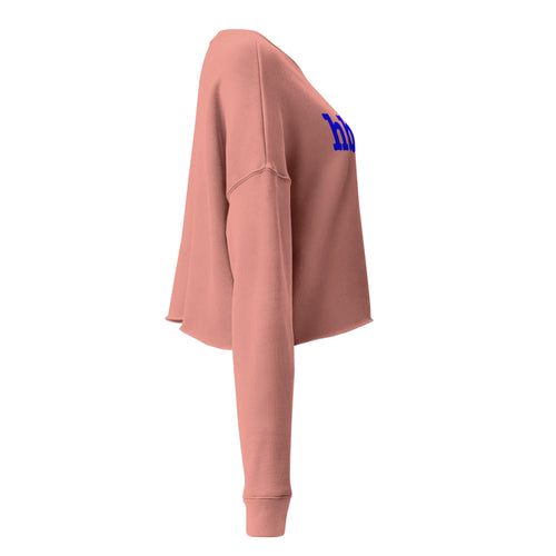 HBCU Crop Sweatshirt - Blue Writing