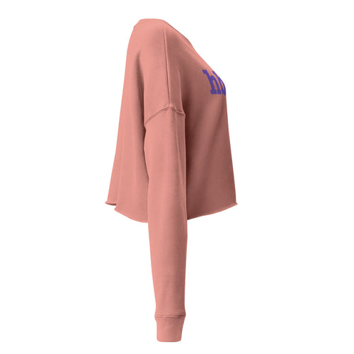 HBCU Crop Sweatshirt - Purple Writing