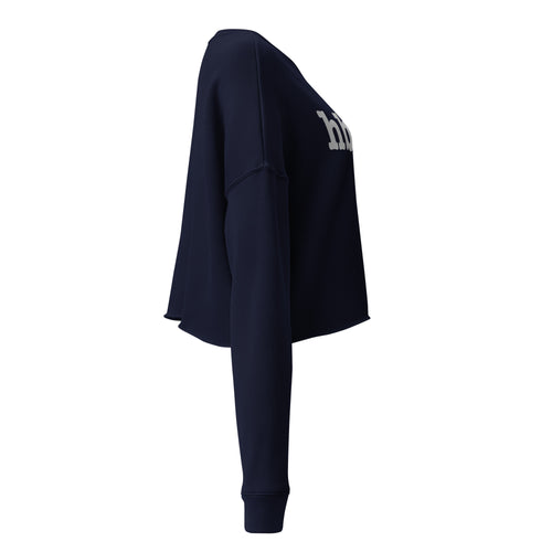 HBCU Crop Sweatshirt - Gray Writing