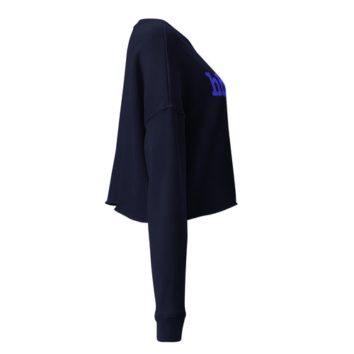 HBCU Crop Sweatshirt - Blue Writing