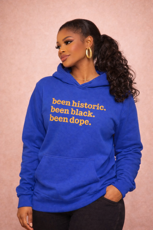 Black Modernish Hoodie with White Logo