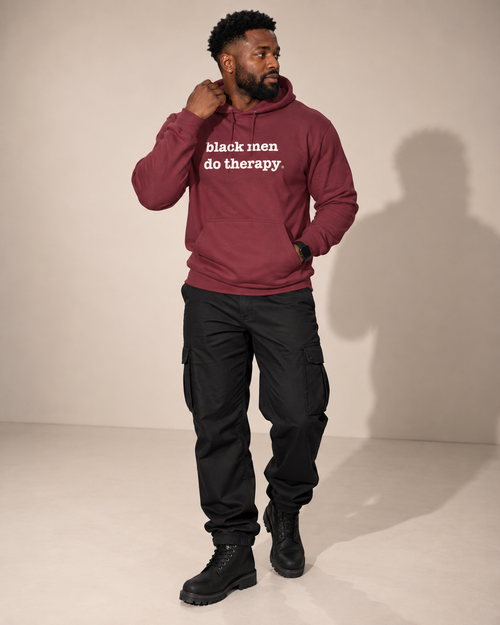 Black Men Do Therapy Unisex Hoodie - Signature