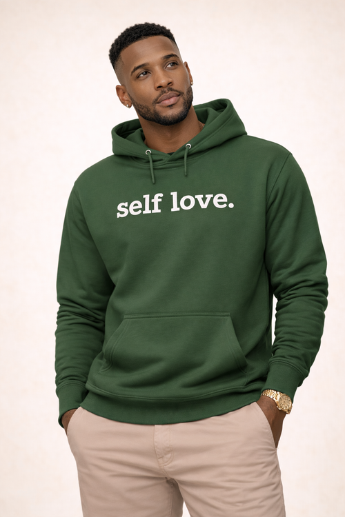Self Love Unisex Hoodie - White Writing