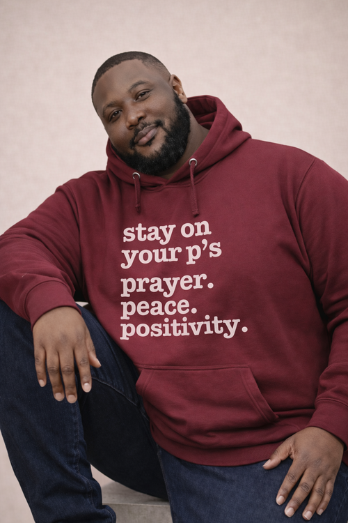 Stay On Your P's....Unisex Hoodie - White Writing