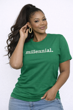Millennial Unisex T-Shirt - White Writing