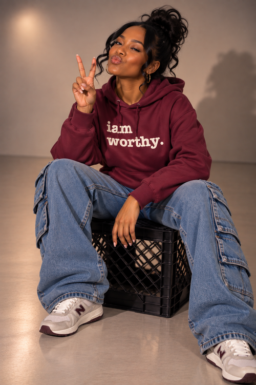 I Am Worthy Unisex Hoodie - Signature
