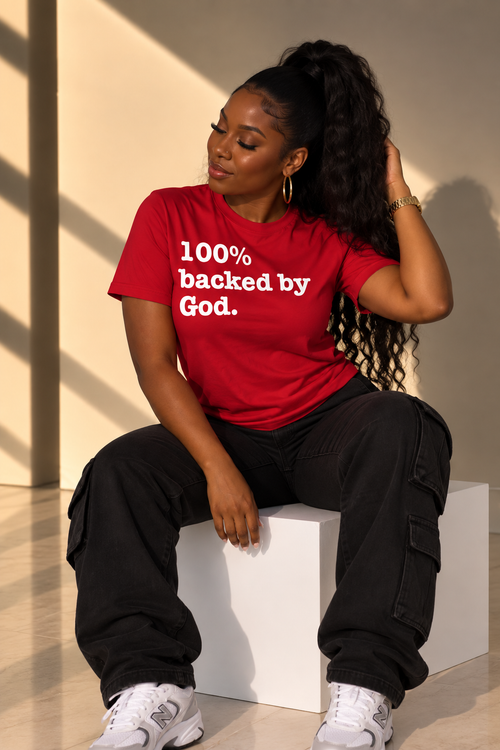 100% Backed By God Unisex T-Shirt - Signature