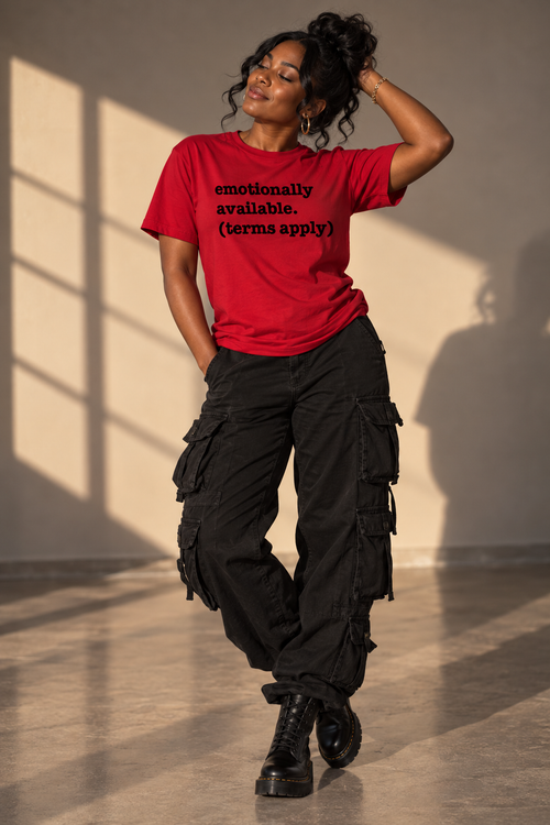 Emotionally Available (Terms Apply) Unisex T-Shirt - Classic