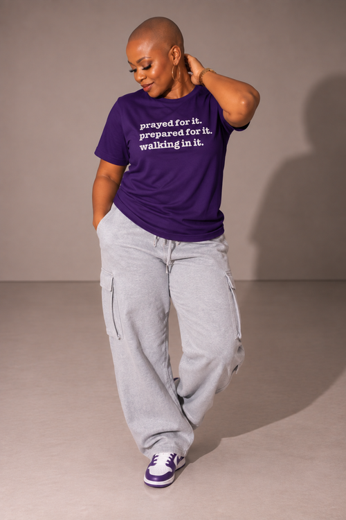 Prayed For It, Prepared For It, Walking In It Unisex T-Shirt - Signature