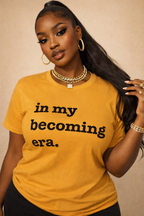 In My Becoming Unisex T-Shirt - Black Writing