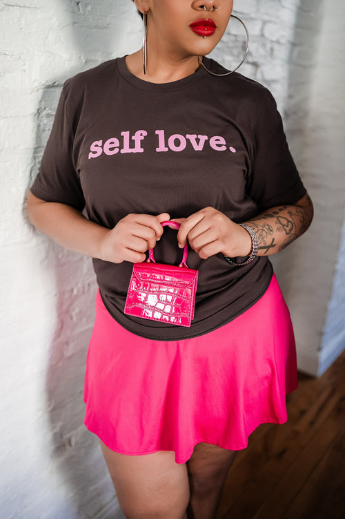 Self Love Unisex T-Shirt -Pink Writing