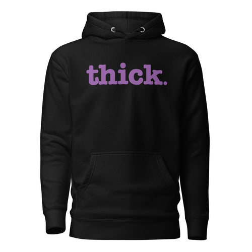 Thick Unisex Hoodie - Lavender Writing