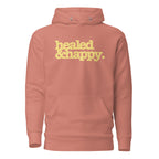 Healed & Happy Unisex Hoodie - Yellow Writing