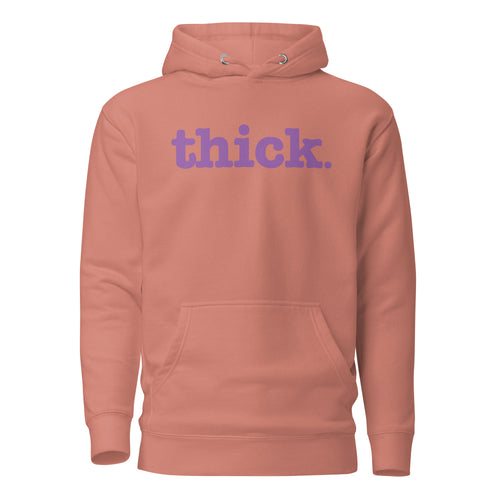 Thick Unisex Hoodie - Lavender Writing