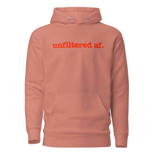 Unfiltered Unisex Hoodie - Red Writing
