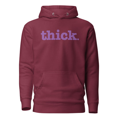 Thick Unisex Hoodie - Lavender Writing