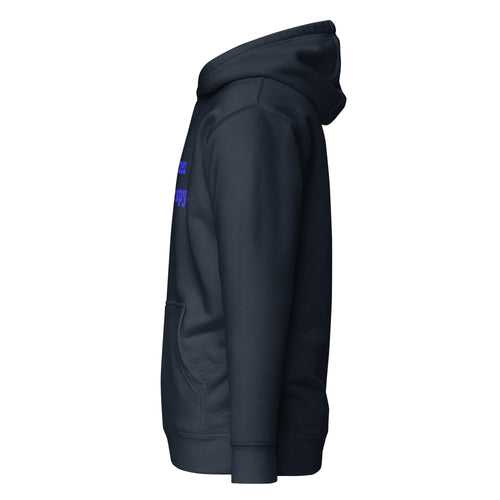 Black Men Do Therapy Unisex Hoodie - Blue Writing