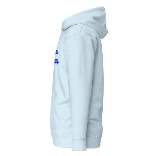 Black Men Do Therapy Unisex Hoodie - Blue Writing