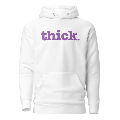 Thick Unisex Hoodie - Lavender Writing