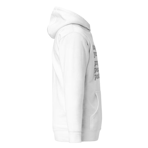 Stay On Your P's....Unisex Hoodie - Silver Writing