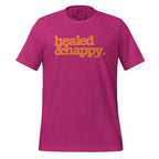 Healed & Happy Unisex T-Shirt - Orange Writing